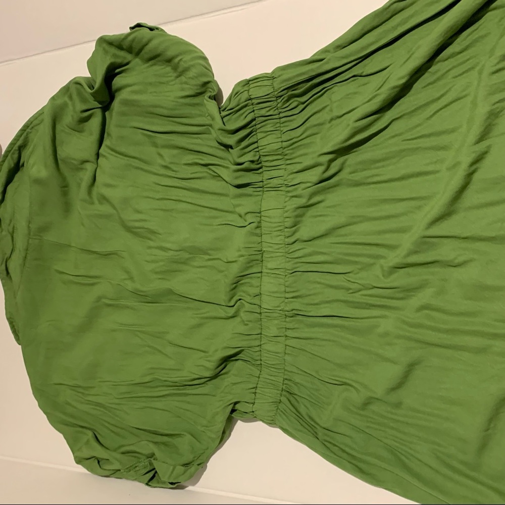 Forever 21 Girl Soul 1X Green Dress with Collar and  Tie at the waist - Picture 8 of 11